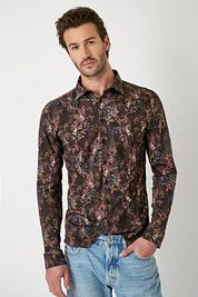 Desoto Shirt Print Raw Umber Jungle Brown
