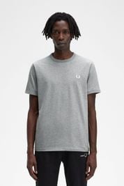 Fred Perry T-Shirt Ringer M3519 Lichtgrijs