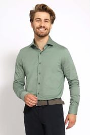 Suitable Overhemd Pique Groen 