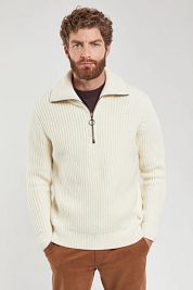 Armor-Lux Camionneur Half Zip Sweater Wool Ecru