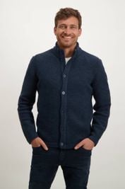 State Of Art Cardigan Woolmix Navy