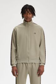 Fred Perry Taped Track Jacket Greige