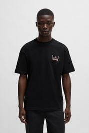 BOSS T-shirt Backprint Zwart