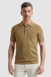 Vanguard Knitted Polo Shirt Brown