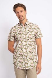 Suitable Short Sleeve Overhemd Print Jungle Groen