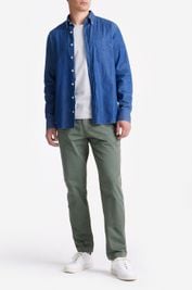 King Essentials The Tommy Denim Overhemd Chambray Blauw