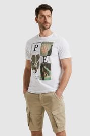PME Legend Jersey T-Shirt Print Wit 