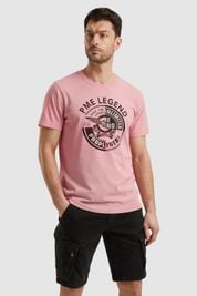 PME Legend Single Jersey T Shirt Print Pink