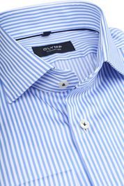 Olymp Signature Shirt Stripes Light Blue