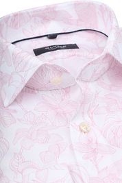 Olymp Signature Twill Shirt Print Light Pink