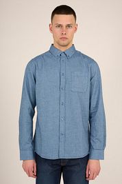 KnowledgeCotton Apparel Shirt Blue