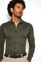 Desoto Shirt Non Iron Modern Kent Dark Green