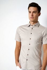 Desoto Short Sleeve Jersey Shirt Beige
