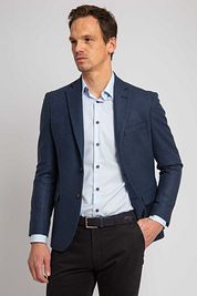 Suitable Tweed Blazer Mid Blue