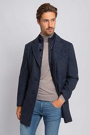 Suitable Coat Wool Twill Dark Blue