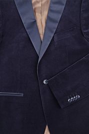 Suitable Smoking Blazer Velvet Navy