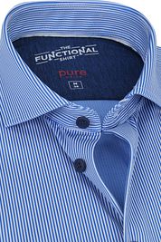 Pure Functional Shirt Stripes Blue