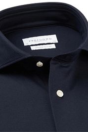 Profuomo Japanese Knitted Shirt Dark Blue