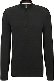 BOSS Ebrando-P Half Zip Sweater Black