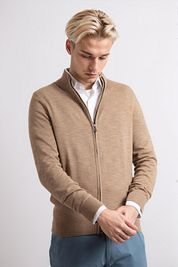 Suitable Cardigan Slub Yarn Beige