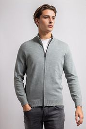 Suitable Cardigan Slub Yarn Light Green