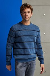 Cast Iron Sweater Striped Dark Blue