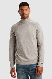 Cast Iron Rollneck Pullover Melange Grey