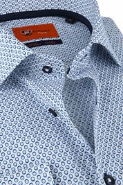 Suitable Shirt Blue Stripes Eyes Slim Fit