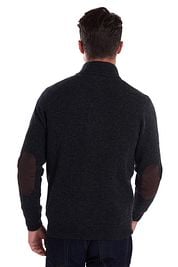 Barbour Sweater Wool Patch Dark Grey