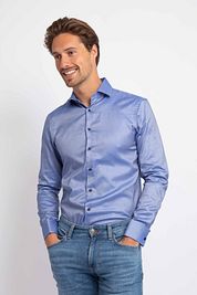 Suitable Shirt Fine Checkered Blue DM22-02