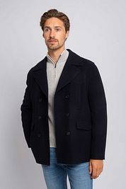 Suitable Caban Coat Wool Navy