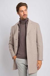 Suitable Coat Wool Twill Sand