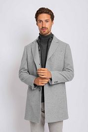 Suitable Coat Wool Twill Grey
