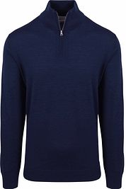 King Essentials The Michael Half Zip Pull Merino Navy