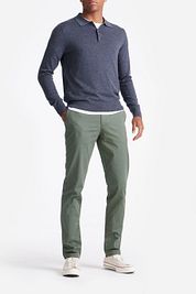 King Essentials The Robert Long Sleeve Polo Shirt Merino Anthracite