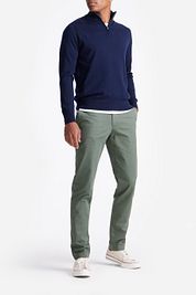 King Essentials The Michael Half Zip Pull Merino Navy
