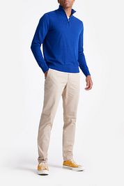 King Essentials The Michael Half Zip Pull Merino Royal Blue