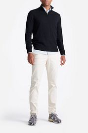 King Essentials The Michael Half Zip Pull Merino Black