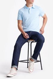 King Essentials The James Polo Shirt Light Blue
