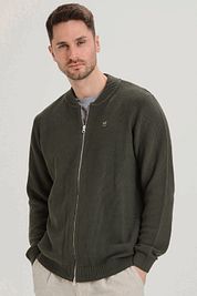 KnowledgeCotton Apparel Field Cardigan Dark Green