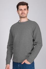 Suitable Lambswool Pullover O-Neck Grey
