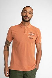 Petrol Polo Shirt Logo Orange