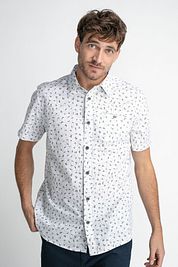 Petrol Short Sleeve Shirt Print Green