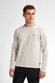Petrol Sweater Bluewave Stripe Ecru 