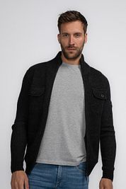 Petrol Cardigan Sitka Black