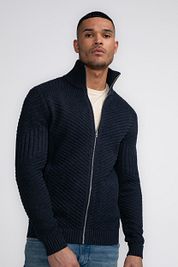 Petrol Cable Cardigan Nunam Navy