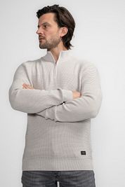Petrol Half Zip Pullover Ecru