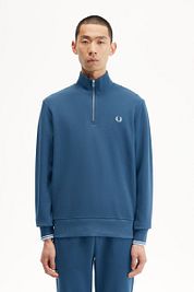 Fred Perry Half Zip Pullover Mid Blue