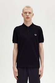 Fred Perry Polo Shirt Plain Black