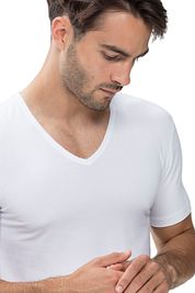 Mey V-neck Dry Cotton T-shirt White